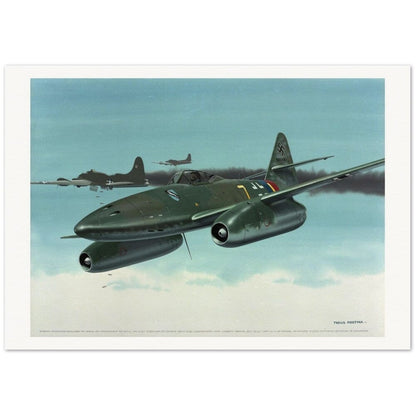 Thijs Postma - Poster - Messerschmitt Me 262 Attacked A B-17 ‘Flying Fortress' Poster Only TP Aviation Art 70x100 cm / 28x40″ 