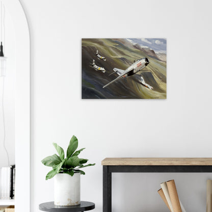 Thijs Postma - Poster - MiG-15 And F-86 Sabre In Korea Poster Only TP Aviation Art 