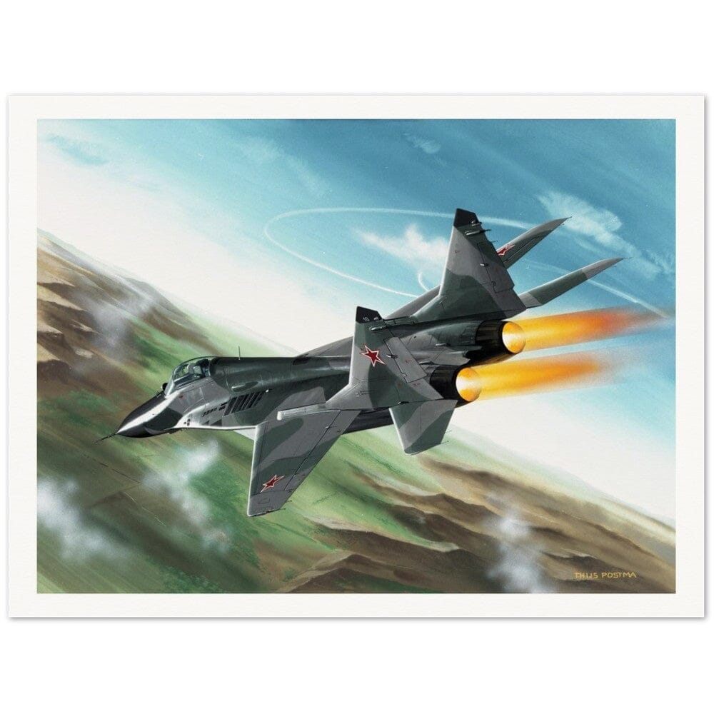 Thijs Postma - Poster - MiG-29 Full Afterburners Poster Only TP Aviation Art 