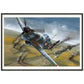 Thijs Postma - Poster - Morane Saulnier MS.406 In Action In 1940 - Metal Frame Poster - Metal Frame TP Aviation Art 70x100 cm / 28x40″ Black 