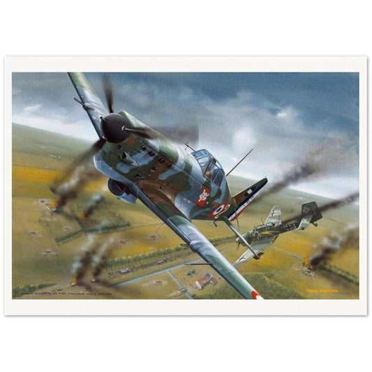 Thijs Postma - Poster - Morane Saulnier MS.406 In Action In 1940 Poster Only TP Aviation Art 