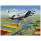 Thijs Postma - Poster - North American F-86K Sabre Over Dutch Landscape Poster Only TP Aviation Art 45x60 cm / 18x24″ 