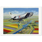 Thijs Postma - Poster - North American F-86K Sabre Over Dutch Landscape Poster Only TP Aviation Art 70x100 cm / 28x40″ 