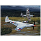 Thijs Postma - Poster - North American P-51D Mustangs Roaming The Skies Over The Dutch Indies Poster Only TP Aviation Art 45x60 cm / 18x24″ 