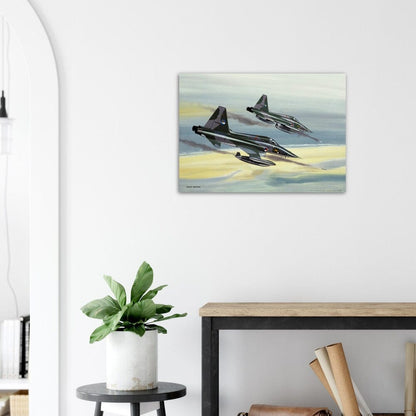 Thijs Postma - Poster - Northrop NF-5A Firing Missiles Poster Only TP Aviation Art 