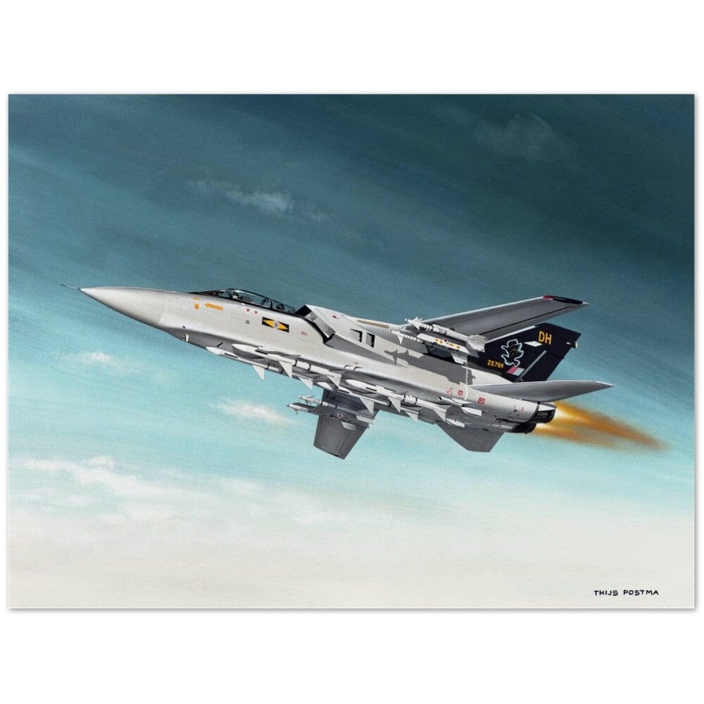 Thijs Postma - Poster - Panavia Tornado F.3 RAF With Afterburner Poster Only TP Aviation Art 45x60 cm / 18x24″ 