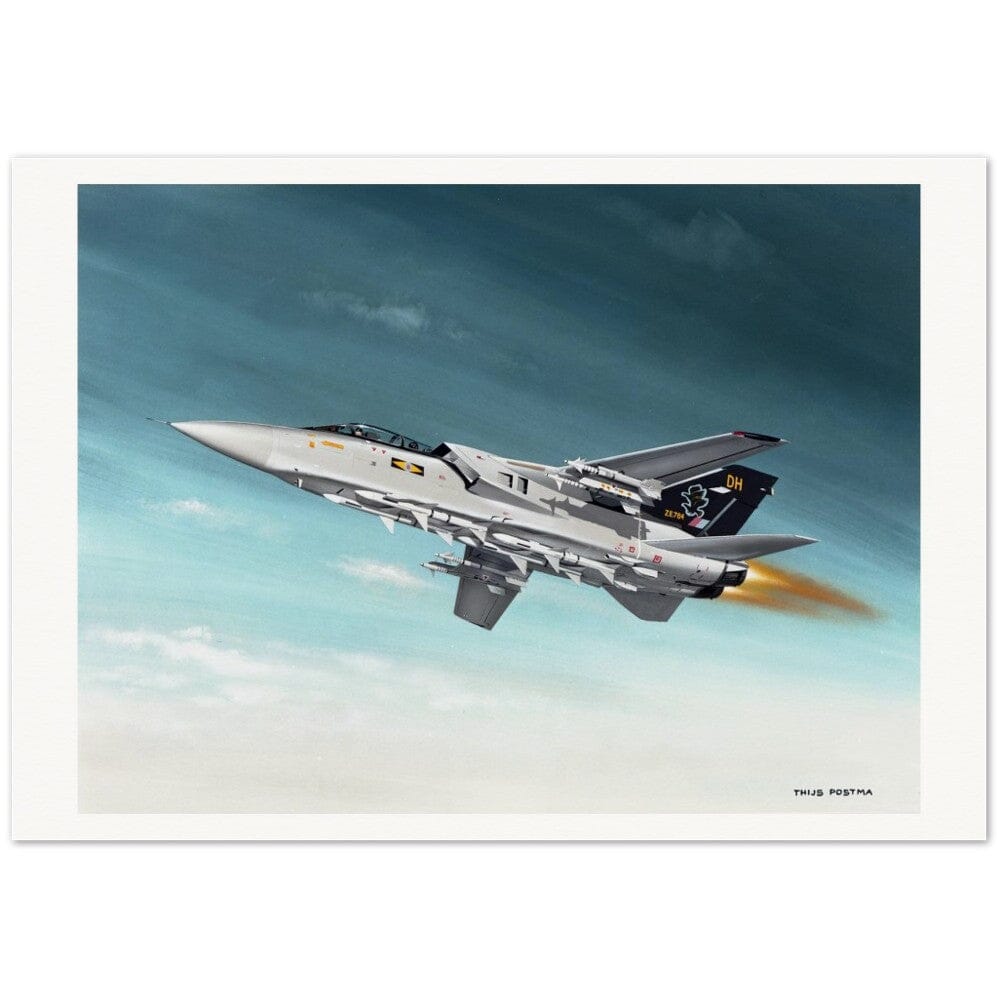 Thijs Postma - Poster - Panavia Tornado F.3 RAF With Afterburner Poster Only TP Aviation Art 70x100 cm / 28x40″ 