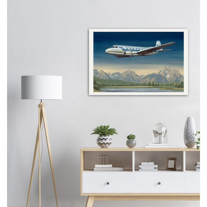 Thijs Postma - Poster - SAAB 90A Scandia SAS Flying Over Sweden Poster Only TP Aviation Art 
