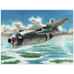 Thijs Postma - Poster - SAAB J-29 Tunnan Over Sweden Poster Only TP Aviation Art 45x60 cm / 18x24″ 