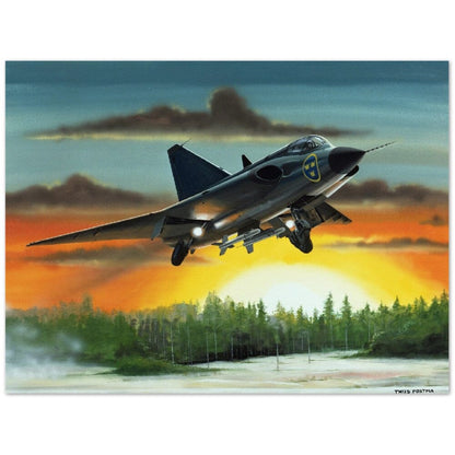 Thijs Postma - Poster - SAAB J-35 Draken Poster Only TP Aviation Art 45x60 cm / 18x24″ 