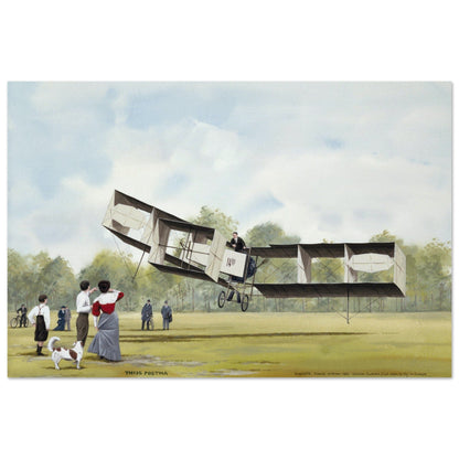 Thijs Postma - Poster - Santos-Dumont 14-bis First Flight Over Europe Poster Only TP Aviation Art 40x60 cm / 16x24″ 