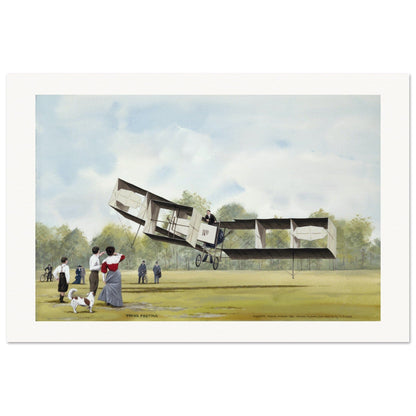 Thijs Postma - Poster - Santos-Dumont 14-bis First Flight Over Europe Poster Only TP Aviation Art 60x90 cm / 24x36″ 