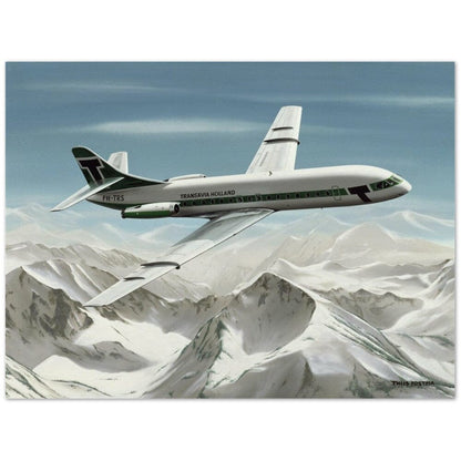 Thijs Postma - Poster - Sud-Est SE-210 Caravelle Transavia Poster Only TP Aviation Art 45x60 cm / 18x24″ 