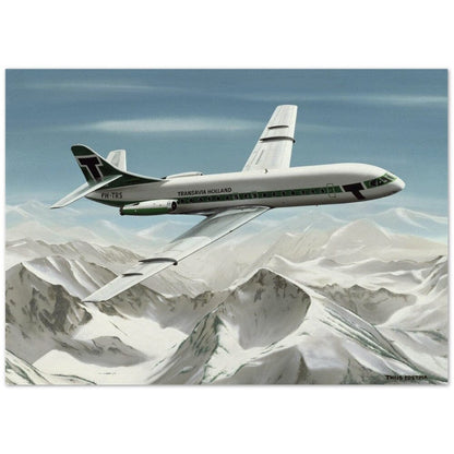 Thijs Postma - Poster - Sud-Est SE-210 Caravelle Transavia Poster Only TP Aviation Art 50x70 cm / 20x28″ 