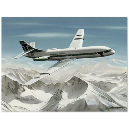 Thijs Postma - Poster - Sud-Est SE-210 Caravelle Transavia Poster Only TP Aviation Art 