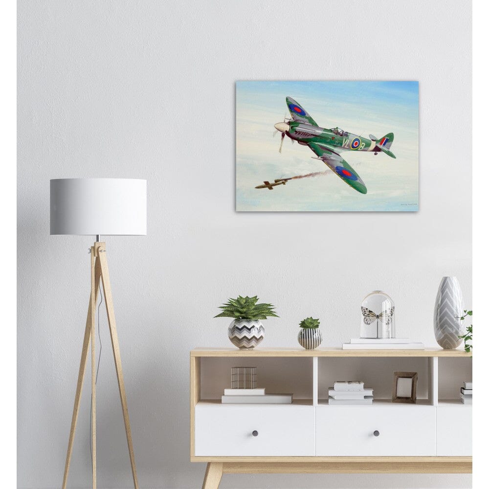 Thijs Postma - Poster - Supermarine Spitfire Mk.14 Shooting Down V-1 Flying Bomb Poster Only TP Aviation Art 