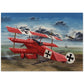 Thijs Postma - Poster - The Red Baron In His Fokker Dr.I Hunting For SE-5As Poster Only TP Aviation Art 50x70 cm / 20x28″ 