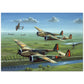 Thijs Postma - Poster - Three Fokker G.I’s Downing German Invaders Poster Only TP Aviation Art 50x70 cm / 20x28″ 