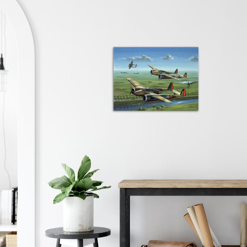 Thijs Postma - Poster - Three Fokker G.I’s Downing German Invaders Poster Only TP Aviation Art 