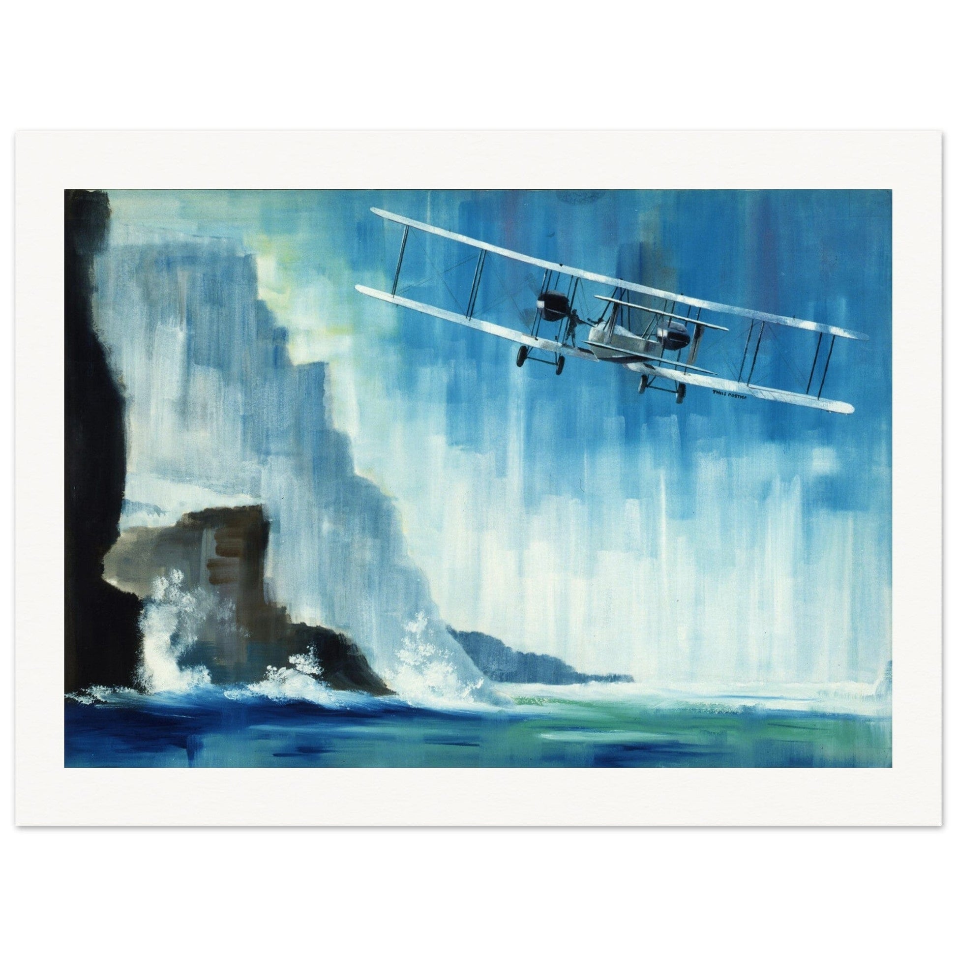 Thijs Postma - Poster - Vickers Vimy First Non-Stop Atlantic Crossing Poster Only TP Aviation Art 45x60 cm / 18x24″ 