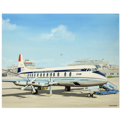 Thijs Postma - Poster - Vickers Viscount At Schiphol Poster Only TP Aviation Art 40x50 cm / 16x20″ 