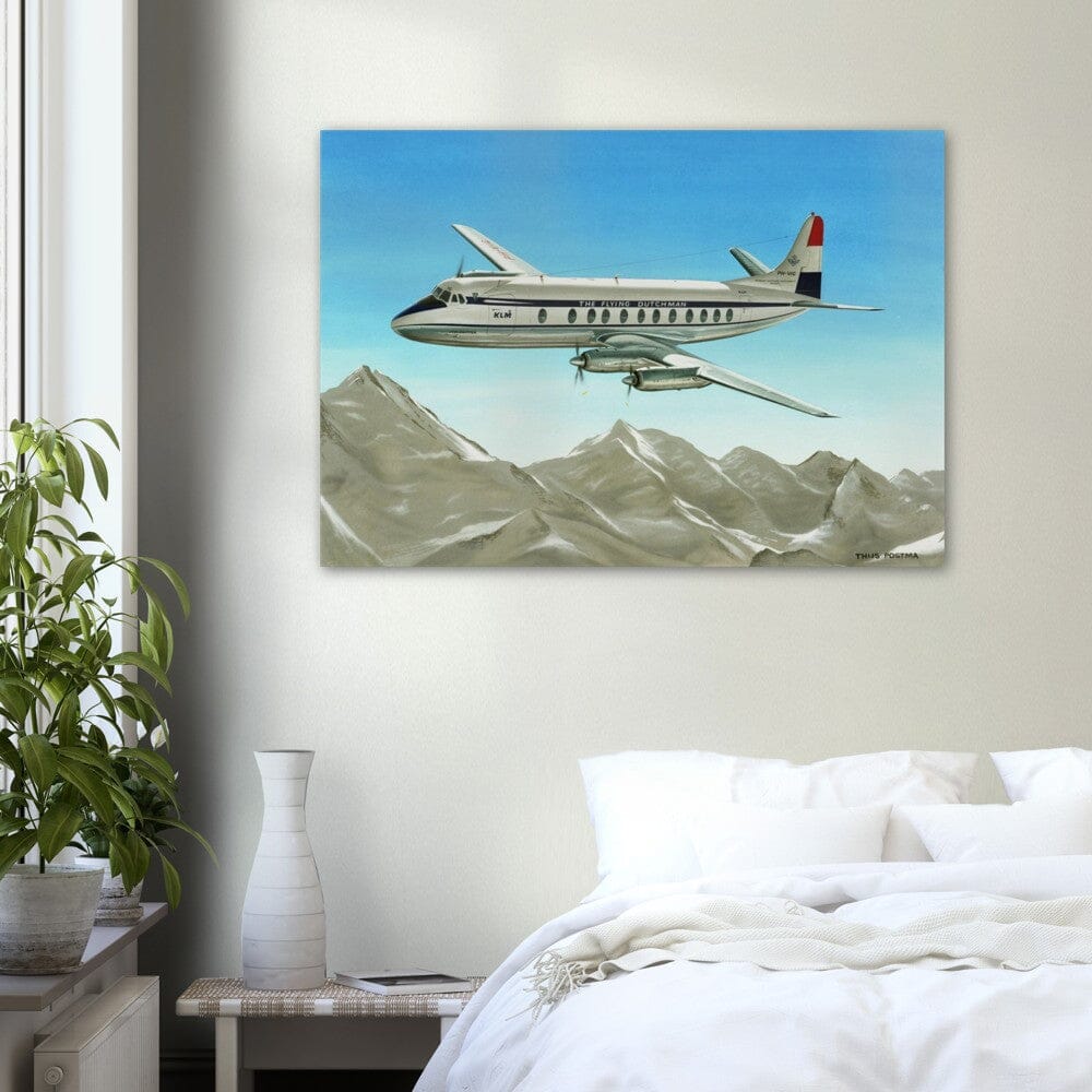 Thijs Postma - Poster - Vickers Viscount KLM Over The Mountains Poster Only TP Aviation Art 
