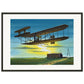 Thijs Postma - Poster - Wright Flyer First Flight Over The Netherlands 1909 - Metal Frame Poster - Metal Frame TP Aviation Art 50x70 cm / 20x28″ 