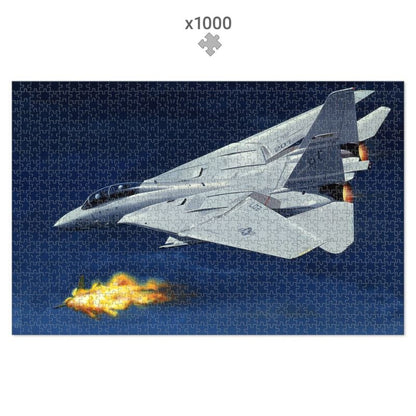 Thijs Postma - Puzzle - Grumman F-14 Tomcat Shooting Down A MiG-23 - 1000 pieces Jigsaw Puzzles TP Aviation Art 