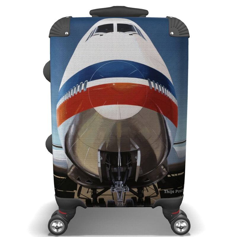 Thijs Postma - Suitcase - Boeing 747 Jumbo Jet Landing Suitcase / Cabin Bag TP Aviation Art 