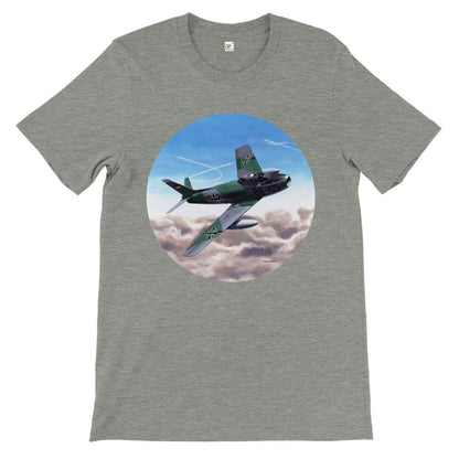 Thijs Postma - T-shirt - Canadair Sabre Mk.5 Luftwaffe - Premium Unisex T-shirt TP Aviation Art Athletic Heather S 