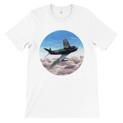 Thijs Postma - T-shirt - Canadair Sabre Mk.5 Luftwaffe - Premium Unisex T-shirt TP Aviation Art White S 