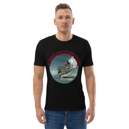 Thijs Postma - T-shirt - F-16A Falcon Ejection Seat - Unisex Organic Cotton T-shirt TP Aviation Art Black S 