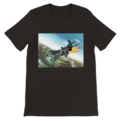 Thijs Postma - T-shirt - MiG-29 Full Afterburners - Premium Unisex T-shirt TP Aviation Art Black S 