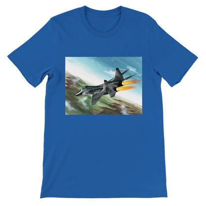 Thijs Postma - T-shirt - MiG-29 Full Afterburners - Premium Unisex T-shirt TP Aviation Art Royal S 
