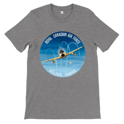 Thijs Postma - T-shirt - North American F-86 Golden Hawks - Premium Unisex T-shirt TP Aviation Art Dark Gray Heather S 