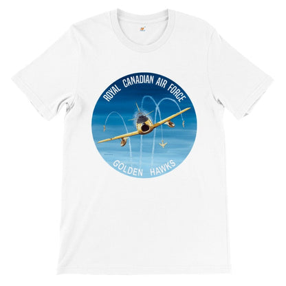 Thijs Postma - T-shirt - North American F-86 Golden Hawks - Premium Unisex T-shirt TP Aviation Art White S 
