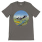 Thijs Postma - T-shirt - North American F-86K Sabre Over Dutch Landscape - Premium Unisex T-shirt TP Aviation Art Asphalt S 