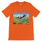 Thijs Postma - T-shirt - North American F-86K Sabre Over Dutch Landscape - Premium Unisex T-shirt TP Aviation Art Orange S 