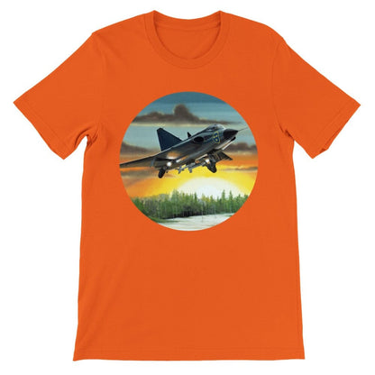 Thijs Postma - T-shirt - SAAB J-35 Draken - Premium Unisex T-shirt TP Aviation Art Orange S 