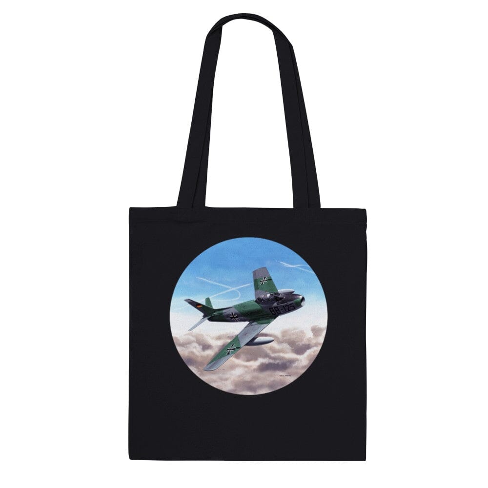 Thijs Postma - Tote Bag - Canadair Sabre Mk.5 Luftwaffe - Premium Tote Bag TP Aviation Art Black 