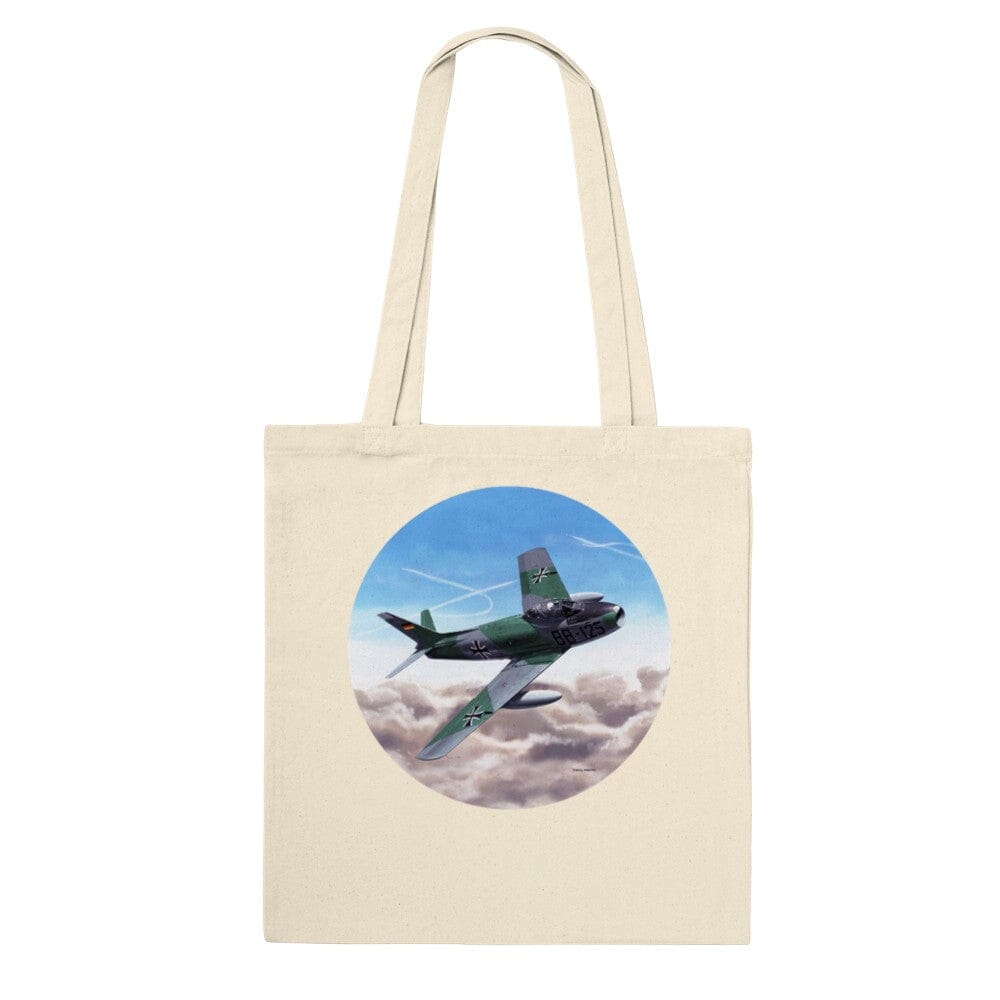 Thijs Postma - Tote Bag - Canadair Sabre Mk.5 Luftwaffe - Premium Tote Bag TP Aviation Art Natural 