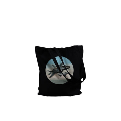 Thijs Postma - Tote Bag - Lockheed-Martin F-35 JSF Next To F-16 - Premium Tote Bag TP Aviation Art 