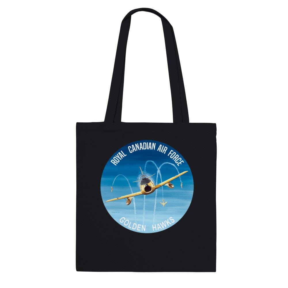 Thijs Postma - Tote Bag - North American F-86 Golden Hawks - Premium Tote Bag TP Aviation Art Black 
