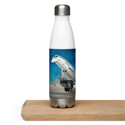 Thijs Postma - Water Bottle - Aerospatiale-BAe Concorde Taking Off - Stainless Steel 17oz Water Bottles TP Aviation Art 