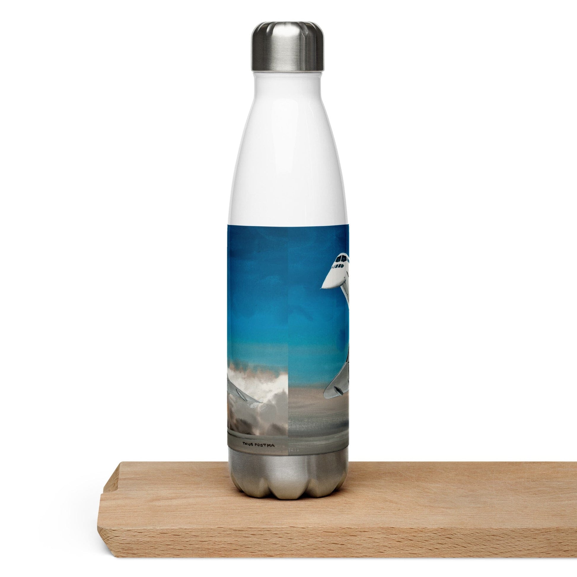Thijs Postma - Water Bottle - Aerospatiale-BAe Concorde Taking Off - Stainless Steel 17oz Water Bottles TP Aviation Art 
