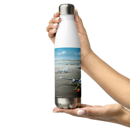 Thijs Postma - Water Bottle - Lockheed L-1049 Super Constellation PH-LKC 1965 - Stainless Steel 17oz Water Bottles TP Aviation Art 