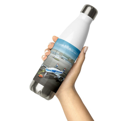 Thijs Postma - Water Bottle - Lockheed L-1049 Super Constellation PH-LKC 1965 - Stainless Steel 17oz Water Bottles TP Aviation Art 